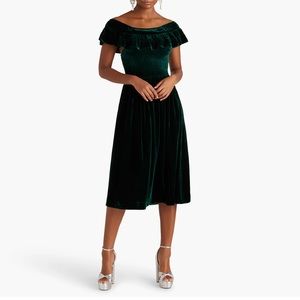 Hill House Emerald Velvet Akilah Nap Dress Size XS